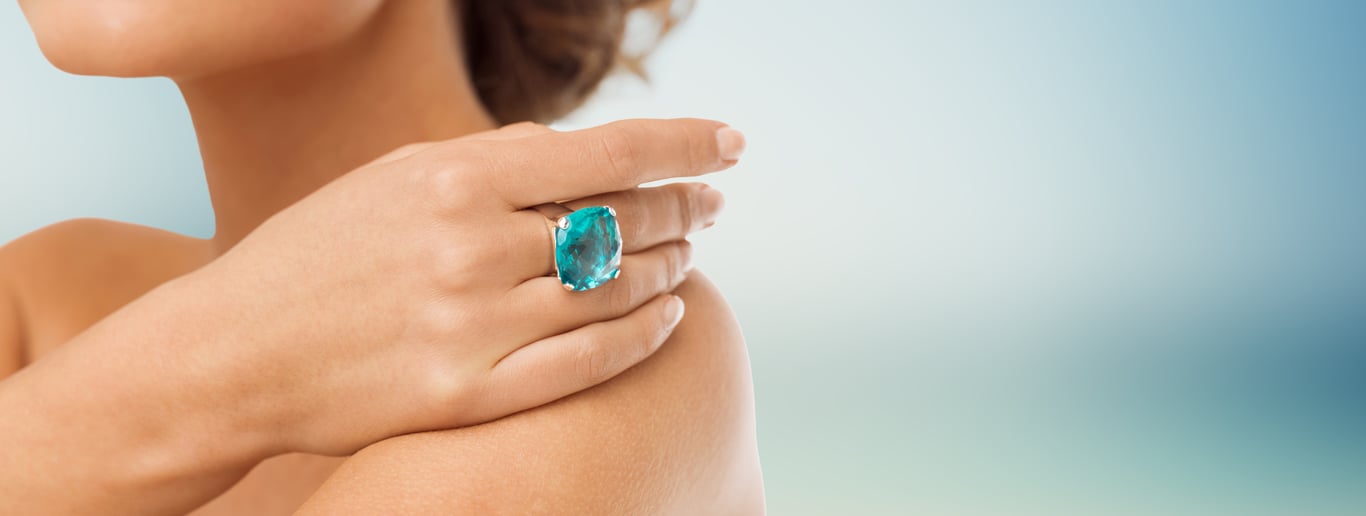 Lab Created Emerald Engagement Ring